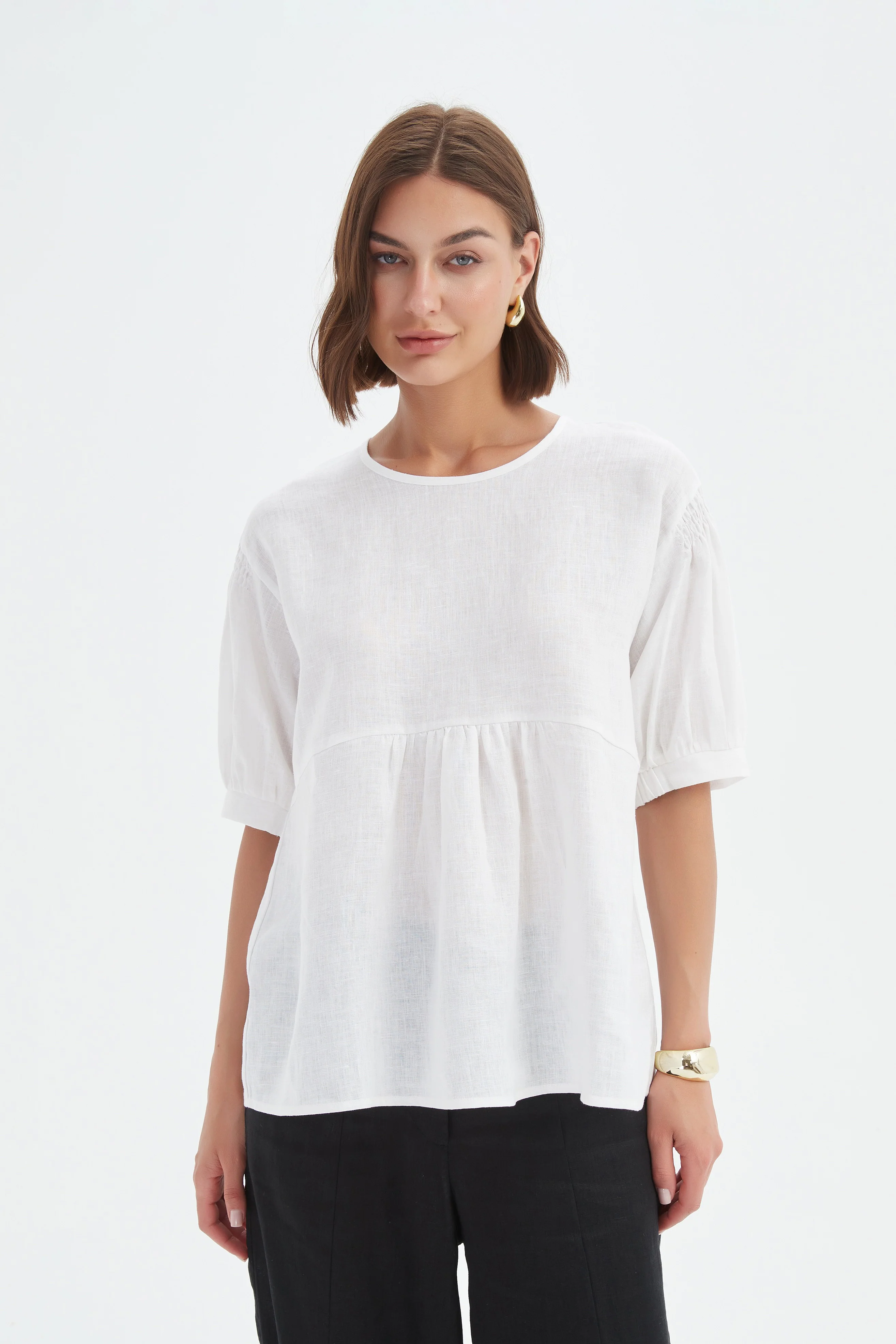 BISHOP SLEEVE SHIRRING TOP - Image 11