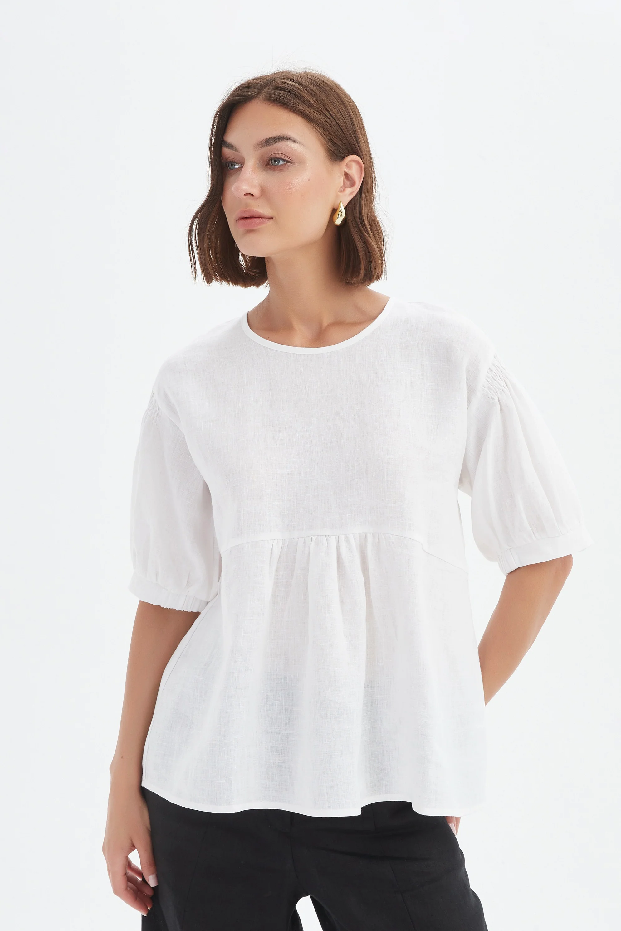 BISHOP SLEEVE SHIRRING TOP - Image 12