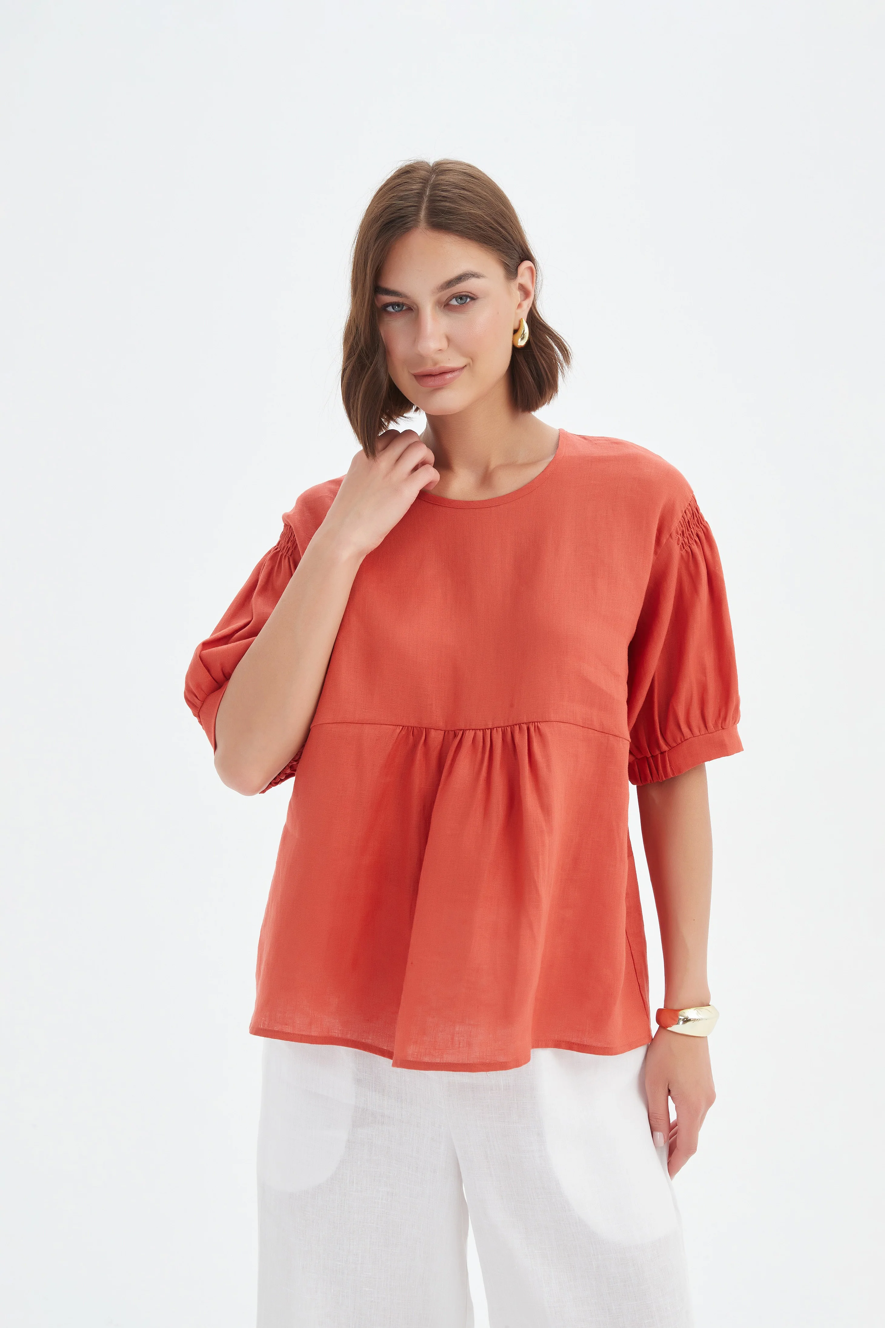 BISHOP SLEEVE SHIRRING TOP - Image 17