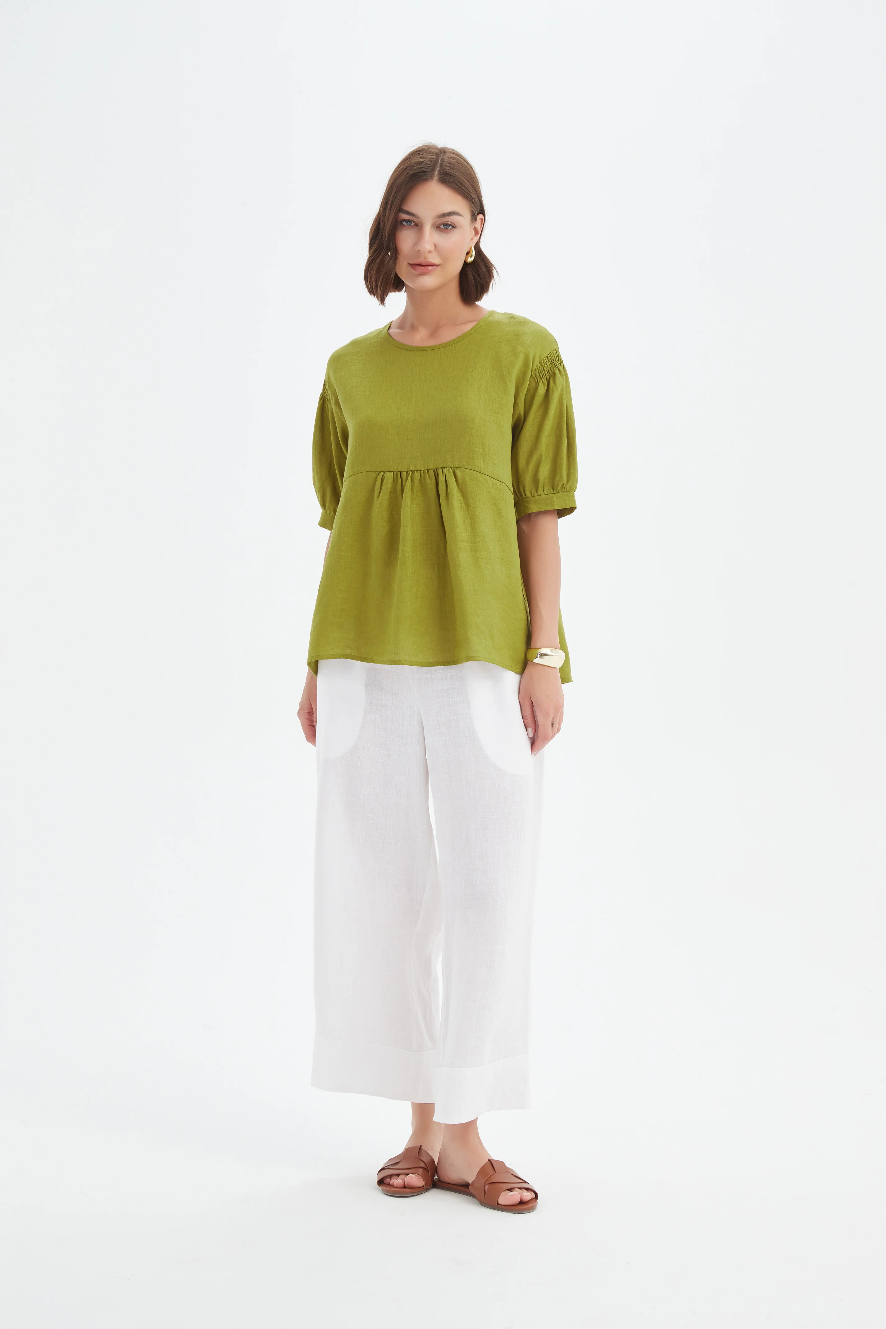 BISHOP SLEEVE SHIRRING TOP - Image 23