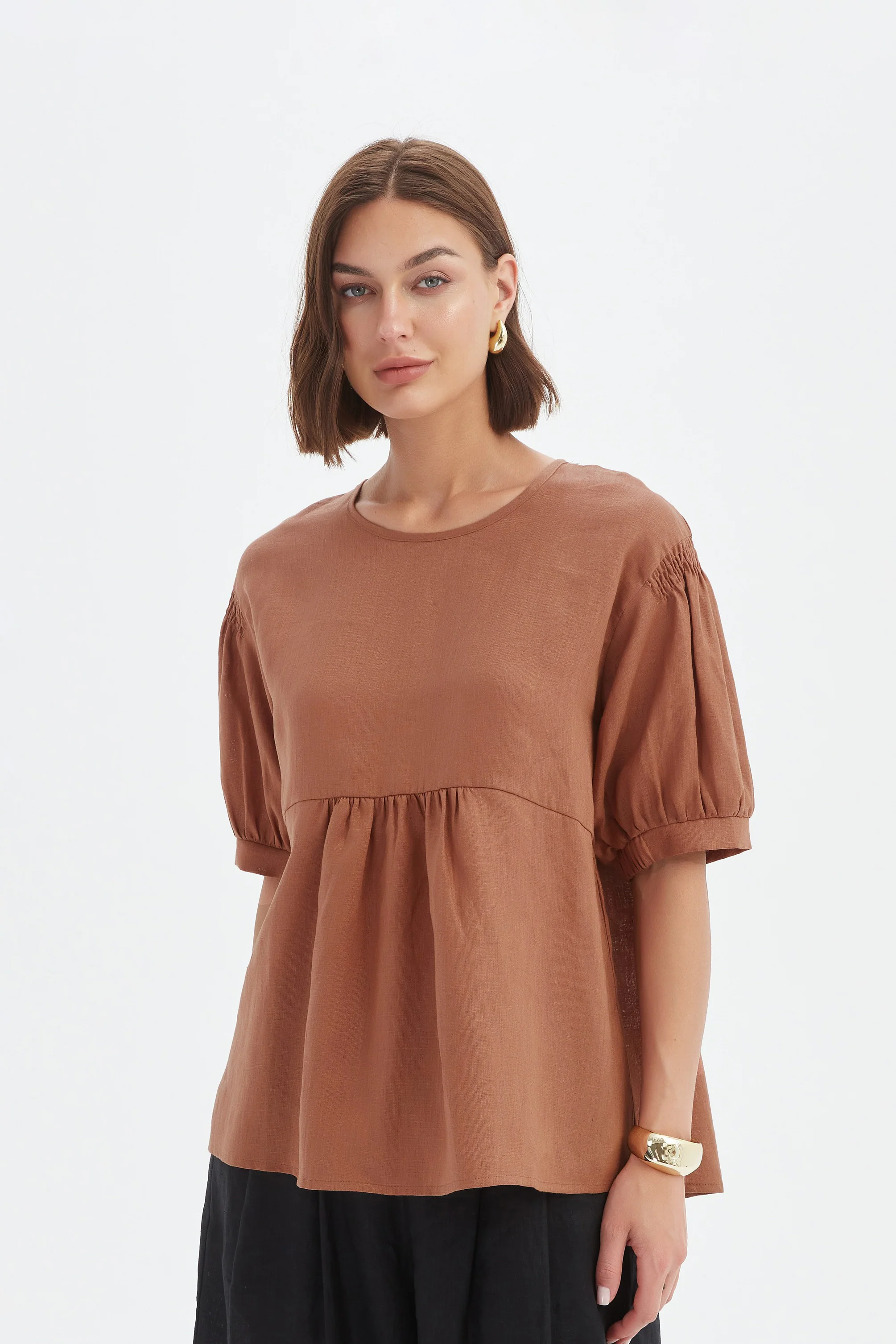 BISHOP SLEEVE SHIRRING TOP - Image 5