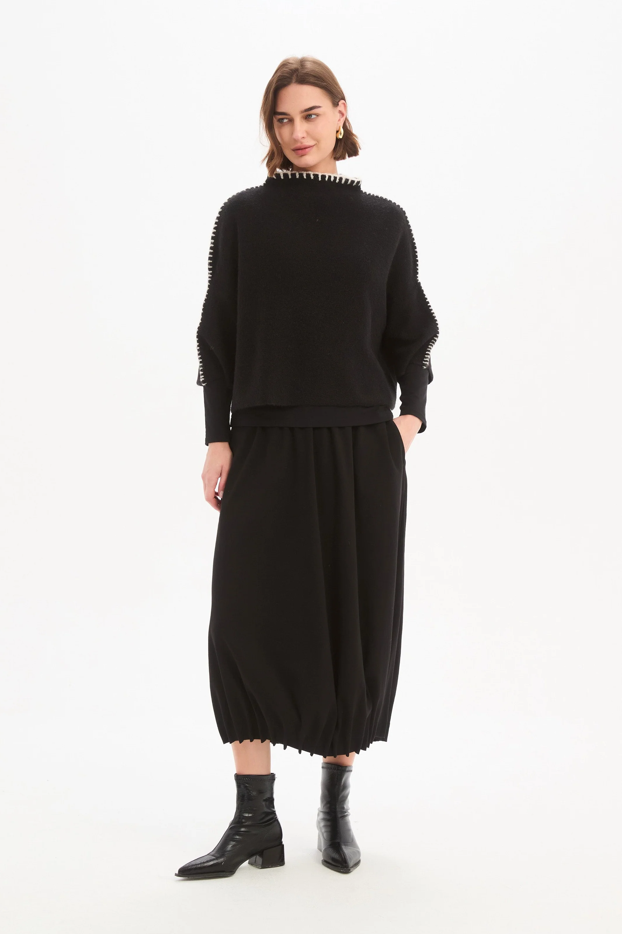 CONTRAST STITCH DETAIL KNIT - Image 10