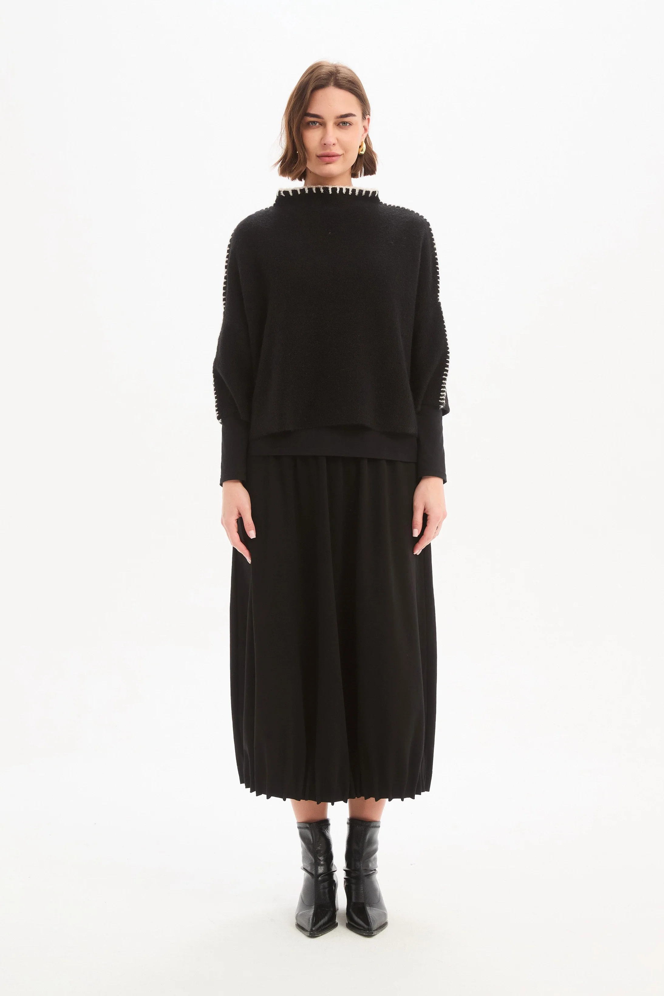 CONTRAST STITCH DETAIL KNIT - Image 11