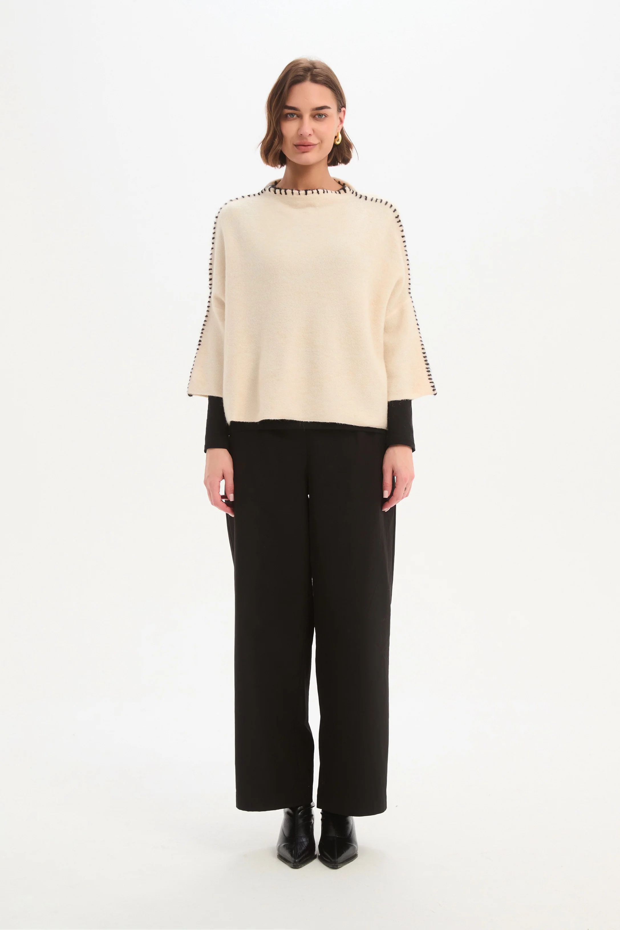 CONTRAST STITCH DETAIL KNIT - Image 5