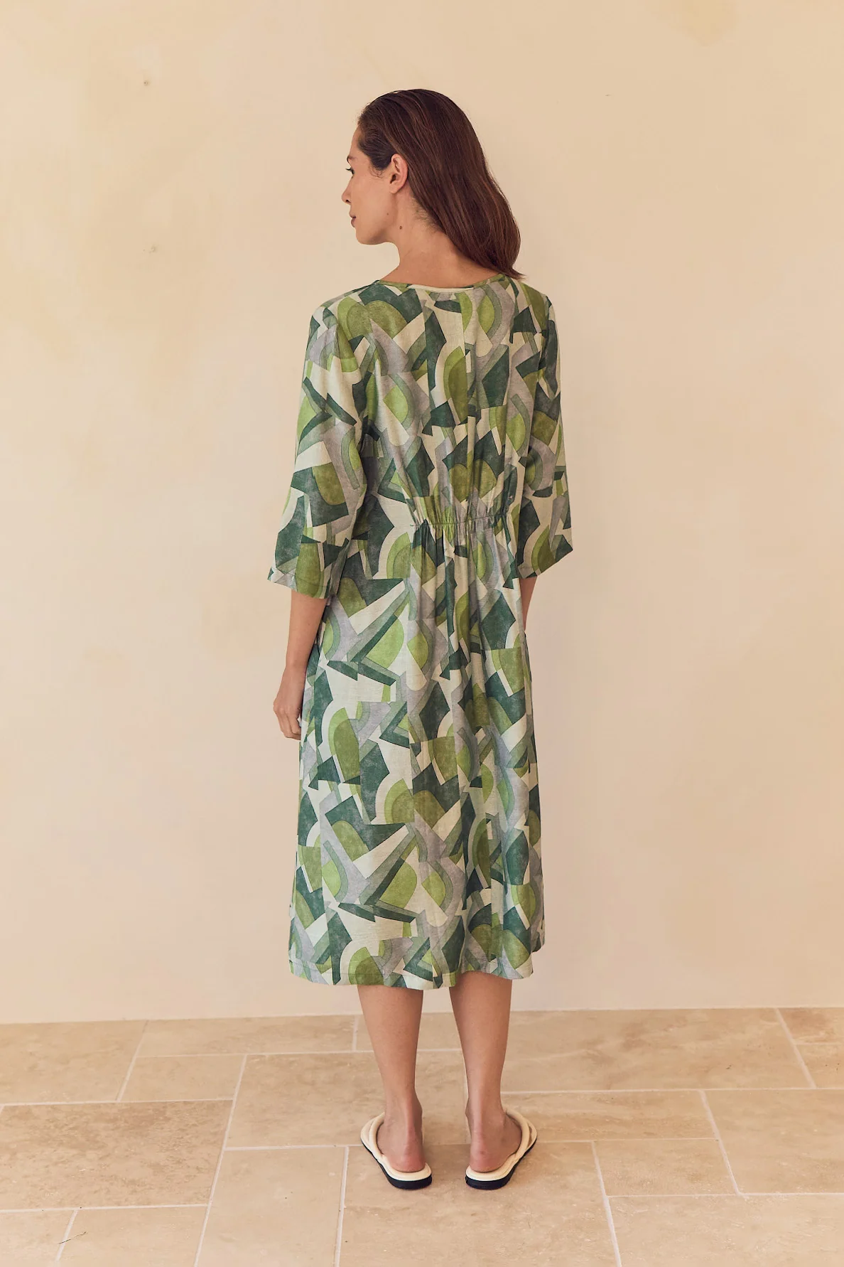 CURVE SEAM PRINT DRESS - Image 14