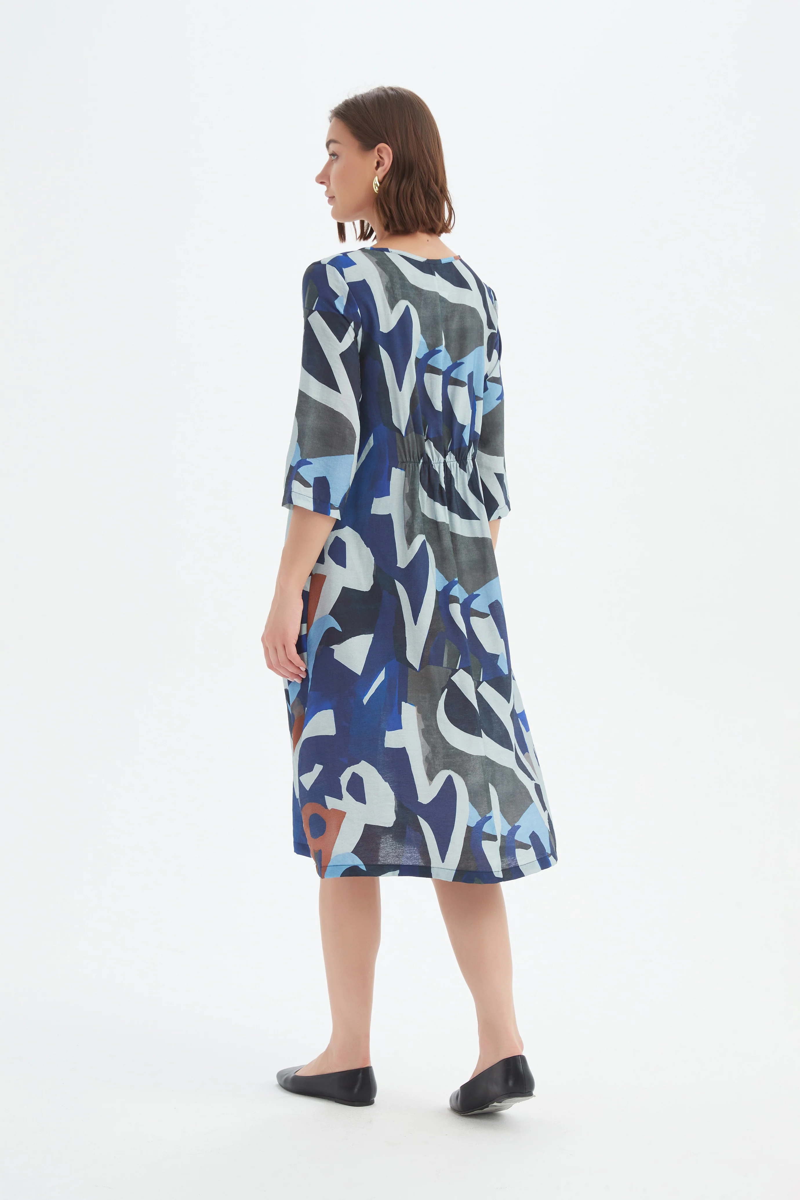 CURVE SEAM PRINT DRESS - Image 17