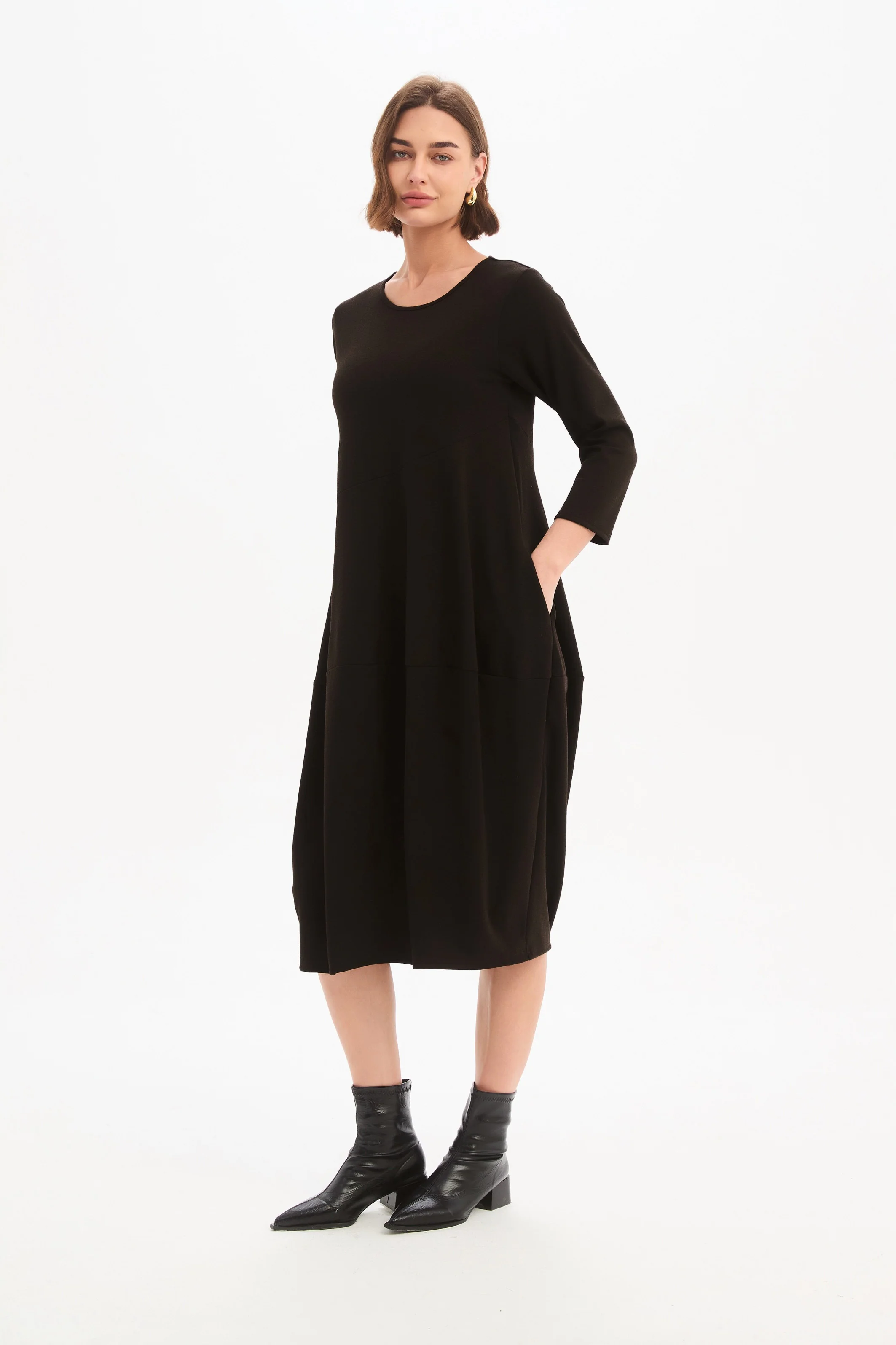 DIAGONAL SEAM KNIT DRESS - Image 2