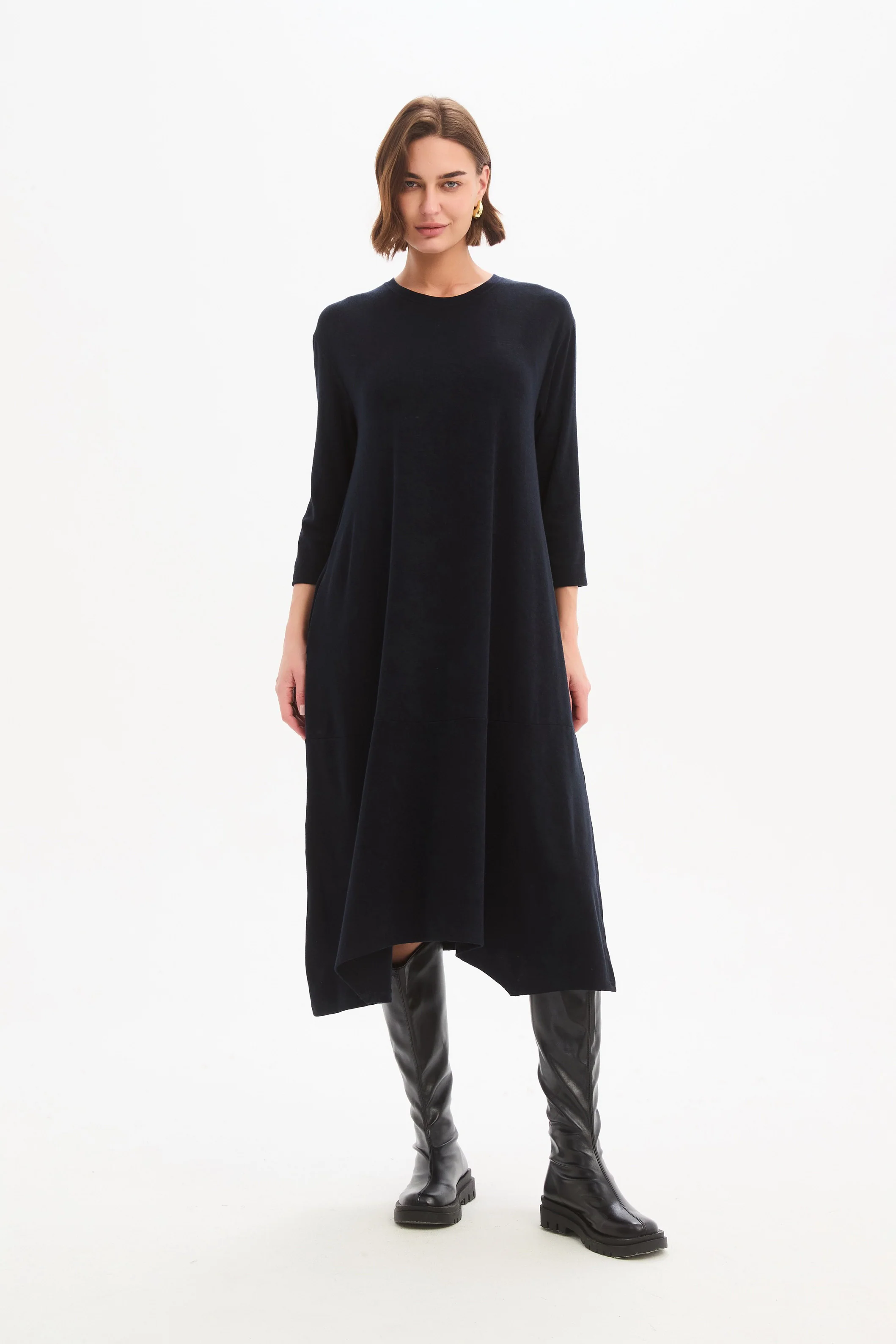 OVERLAY PANEL KNIT DRESS - Image 2