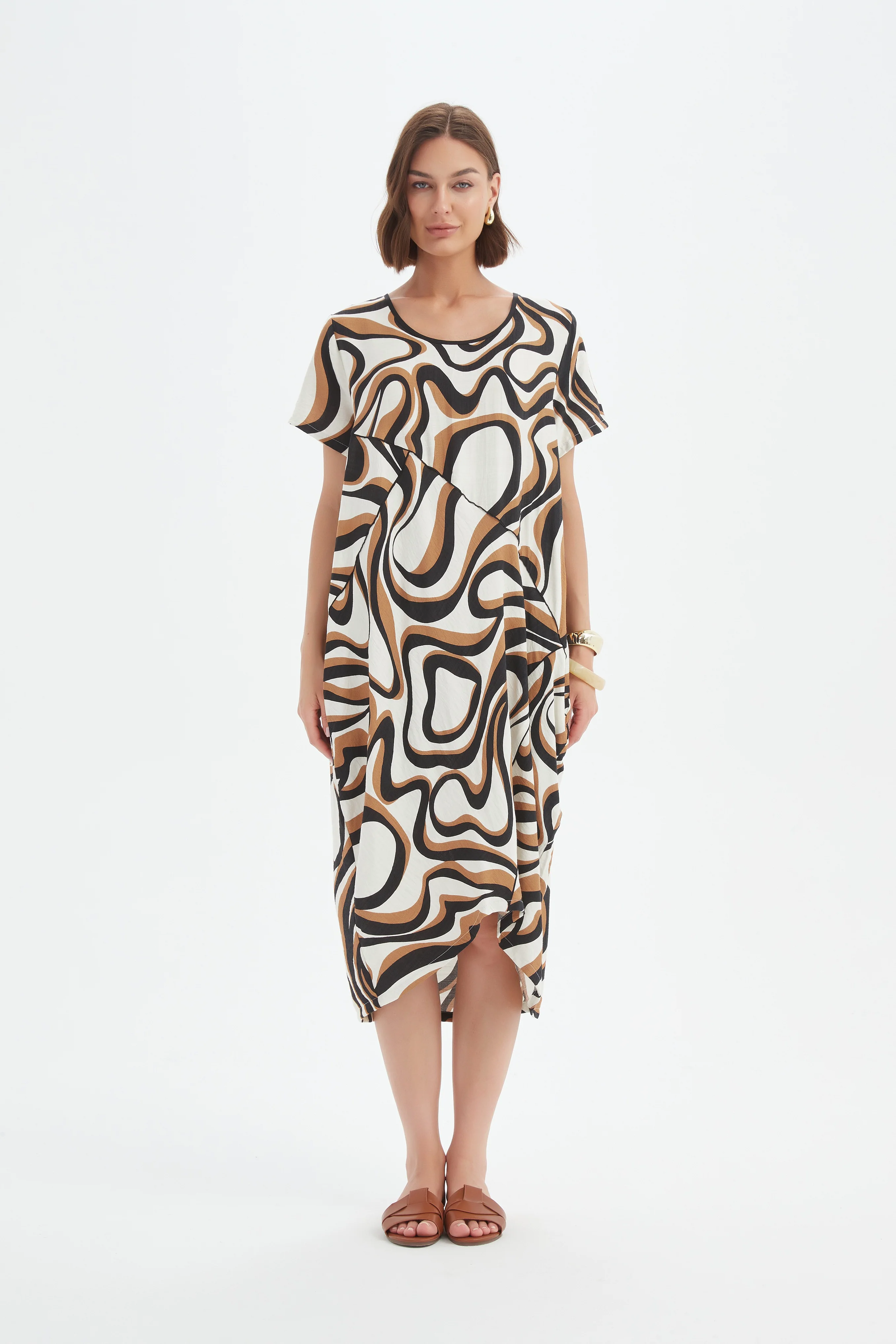 PANEL PRINT DRESS - Image 5