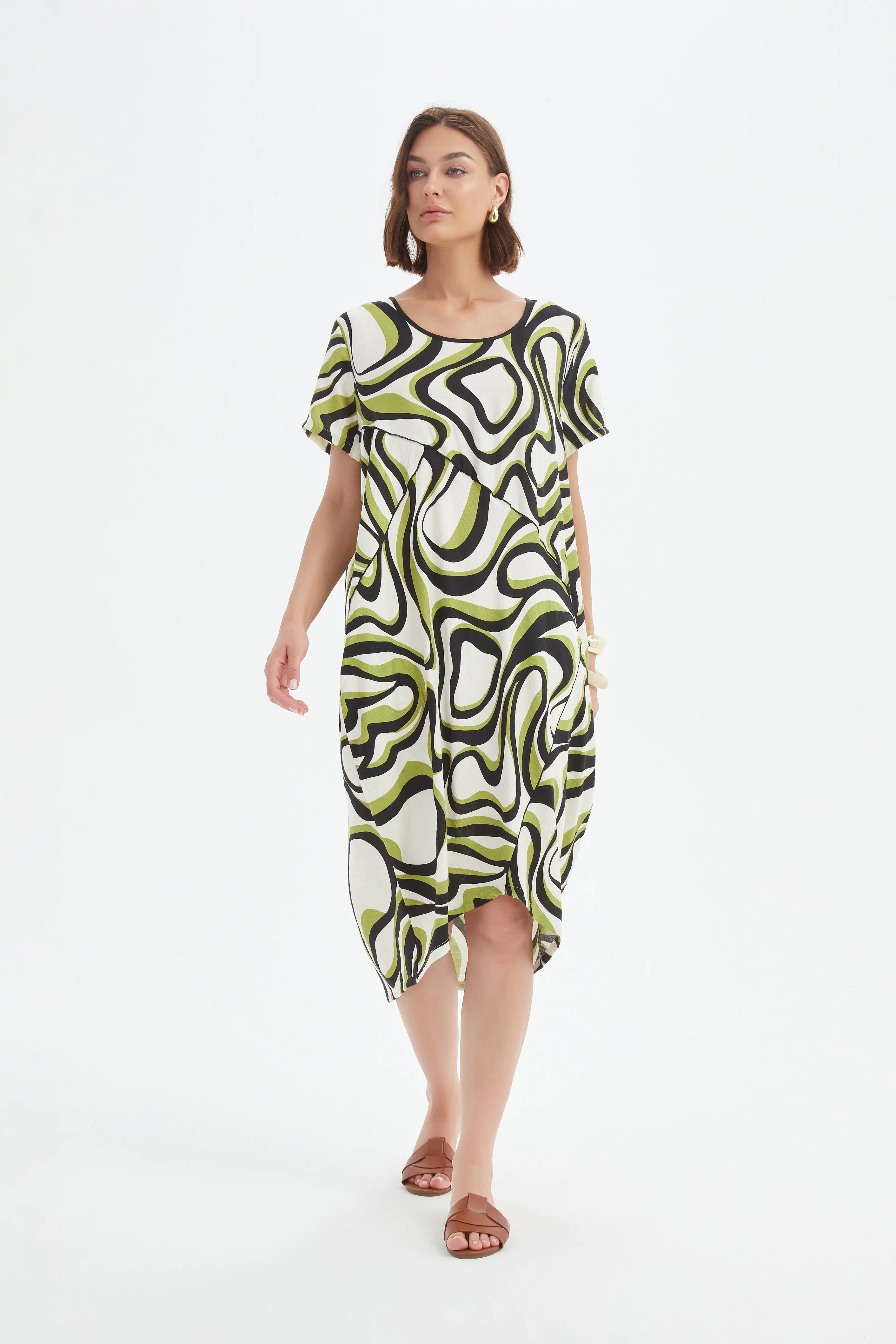 PANEL PRINT DRESS - Image 8