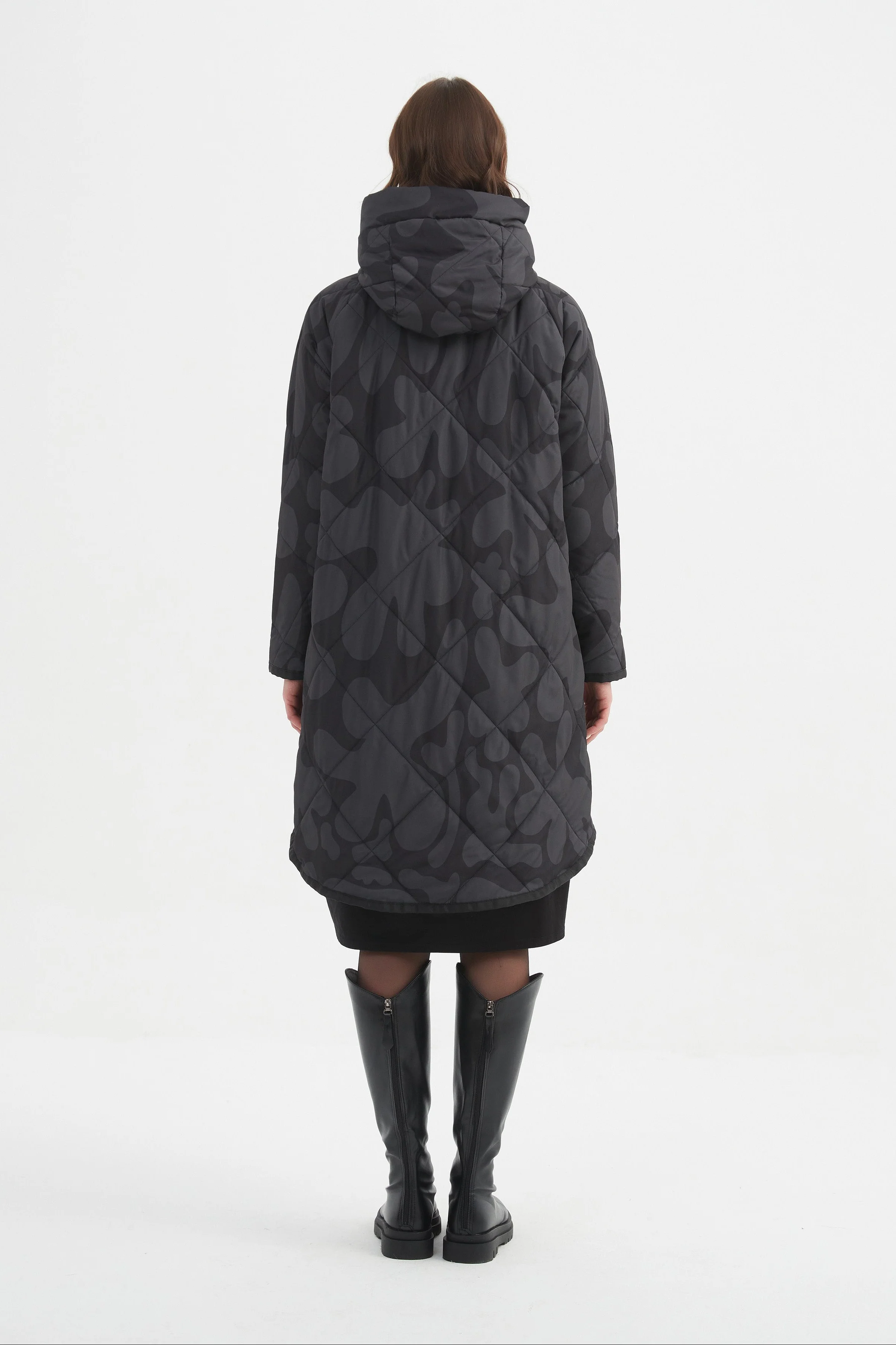 PRINT ZIP HEM WINTER COAT - Image 5