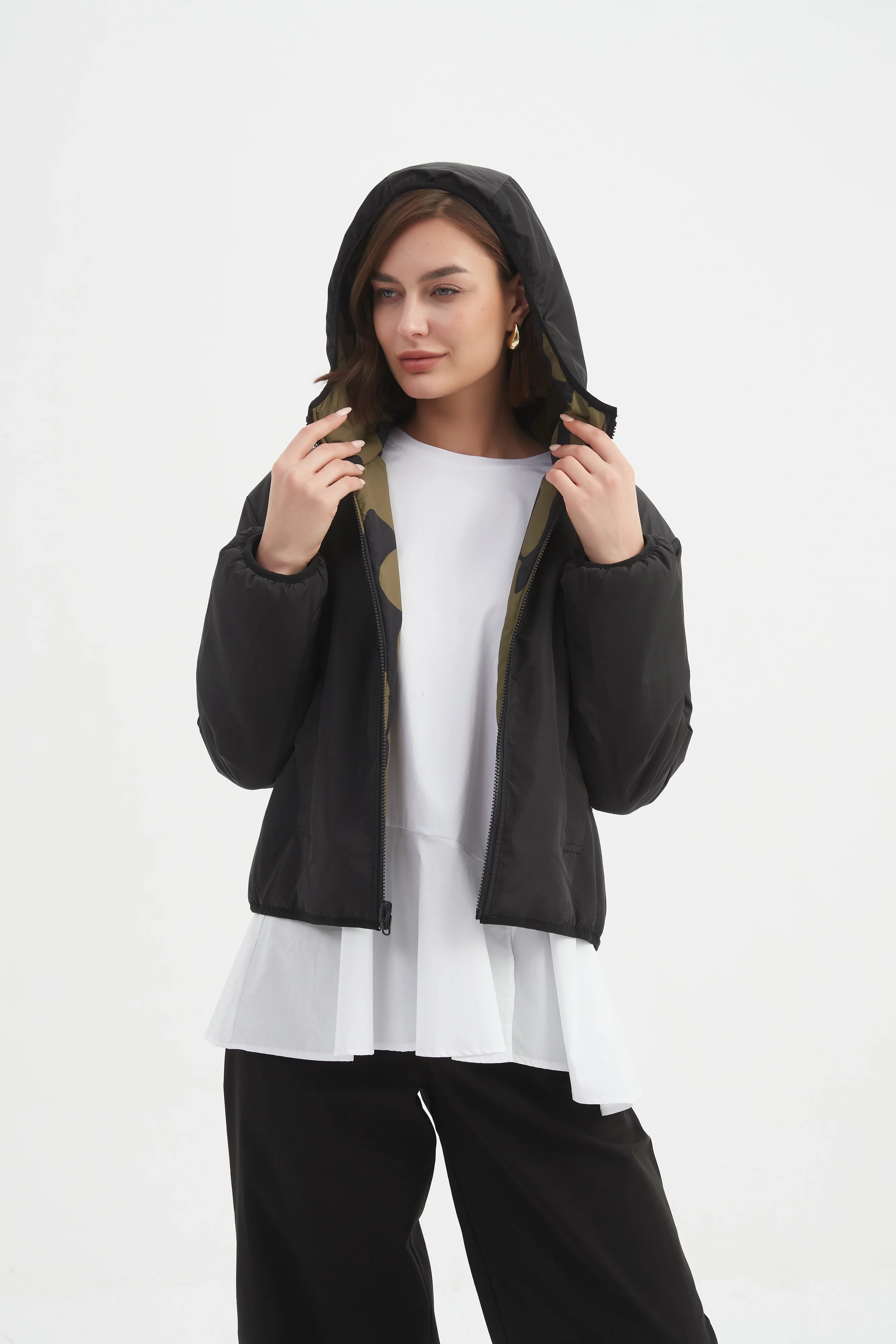 REVERSIBLE PRINT PUFFER JACKET - Image 7