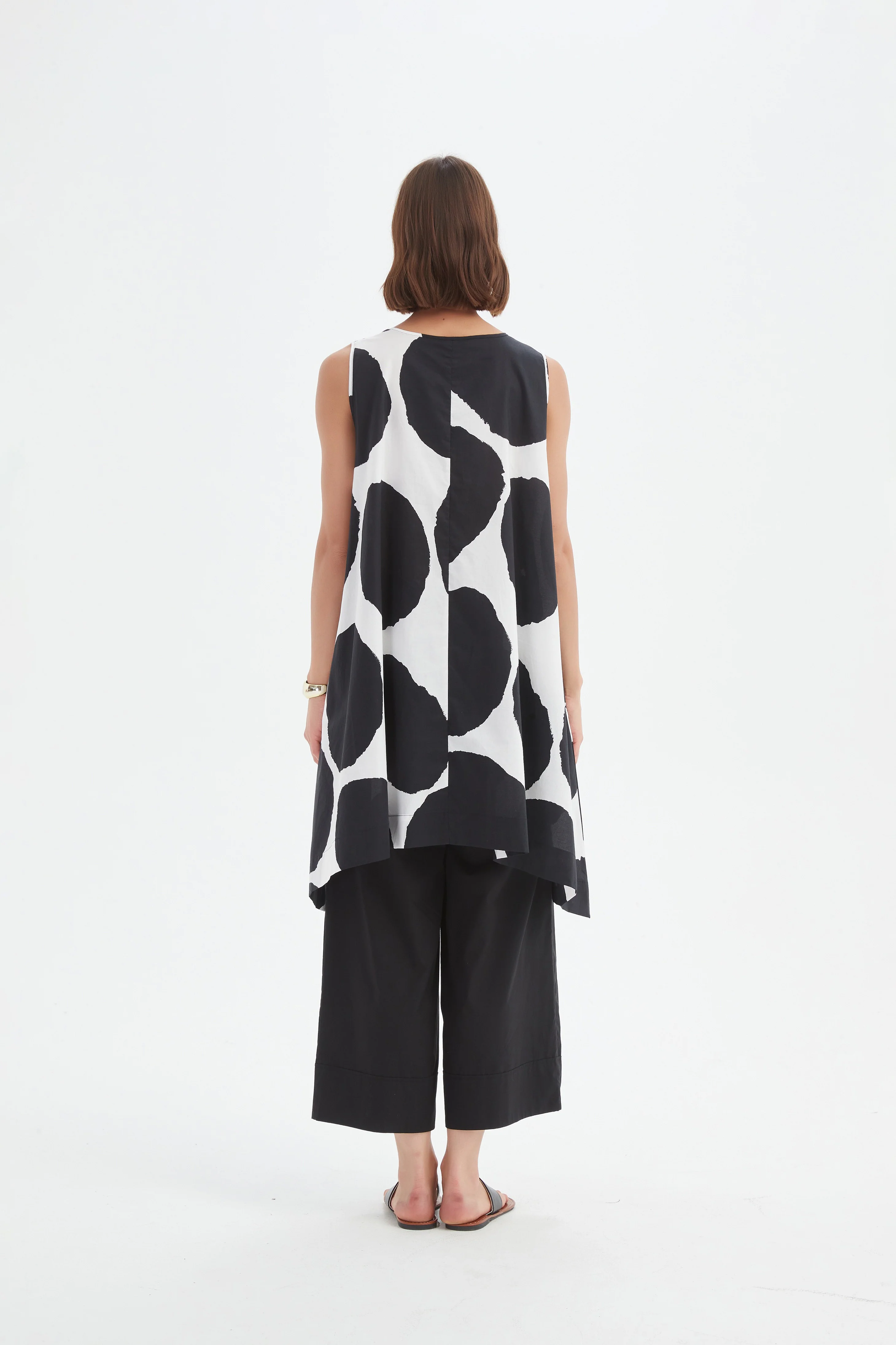 SLEEVELESS POPLIN PRINT TOP - Image 11