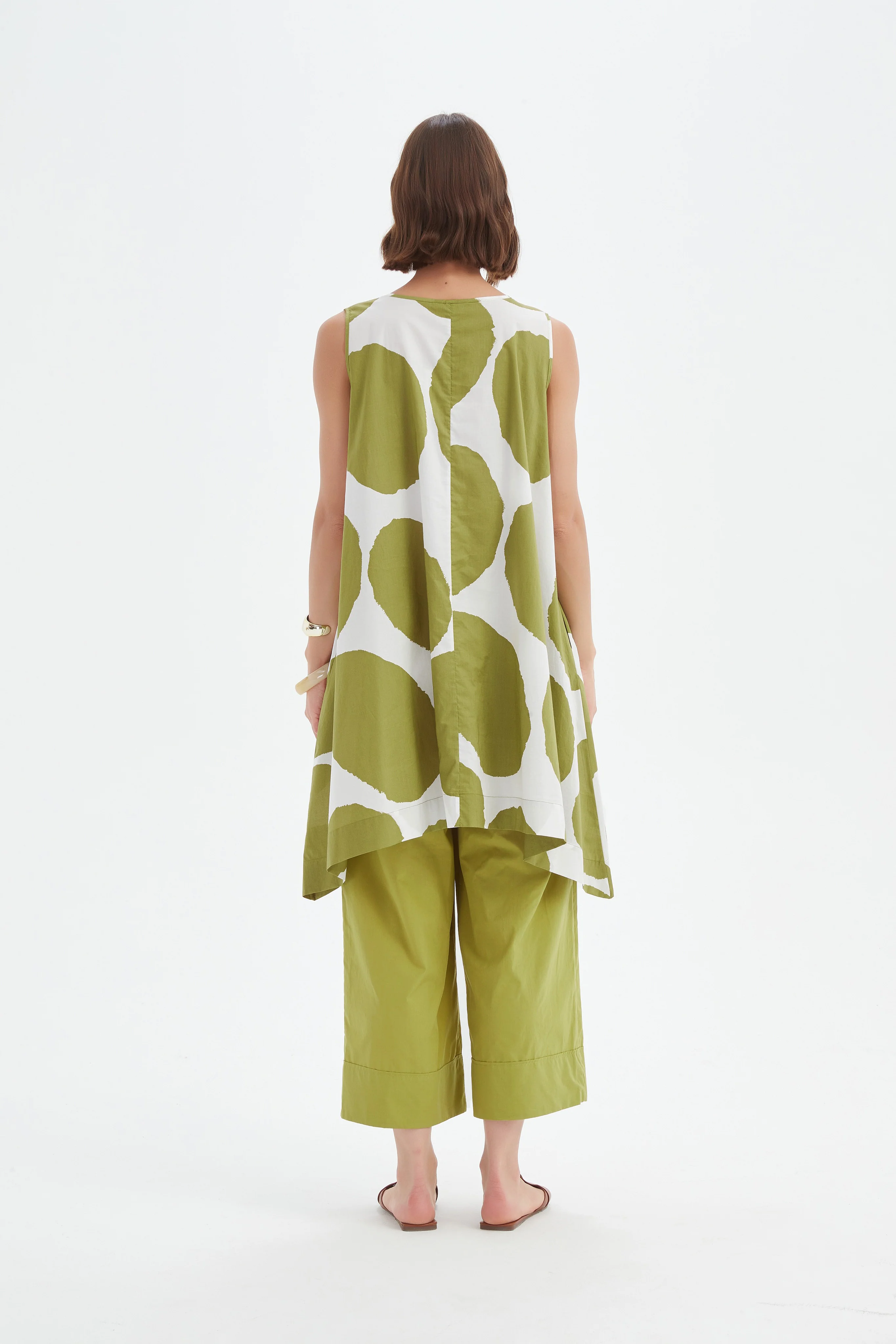 SLEEVELESS POPLIN PRINT TOP - Image 6