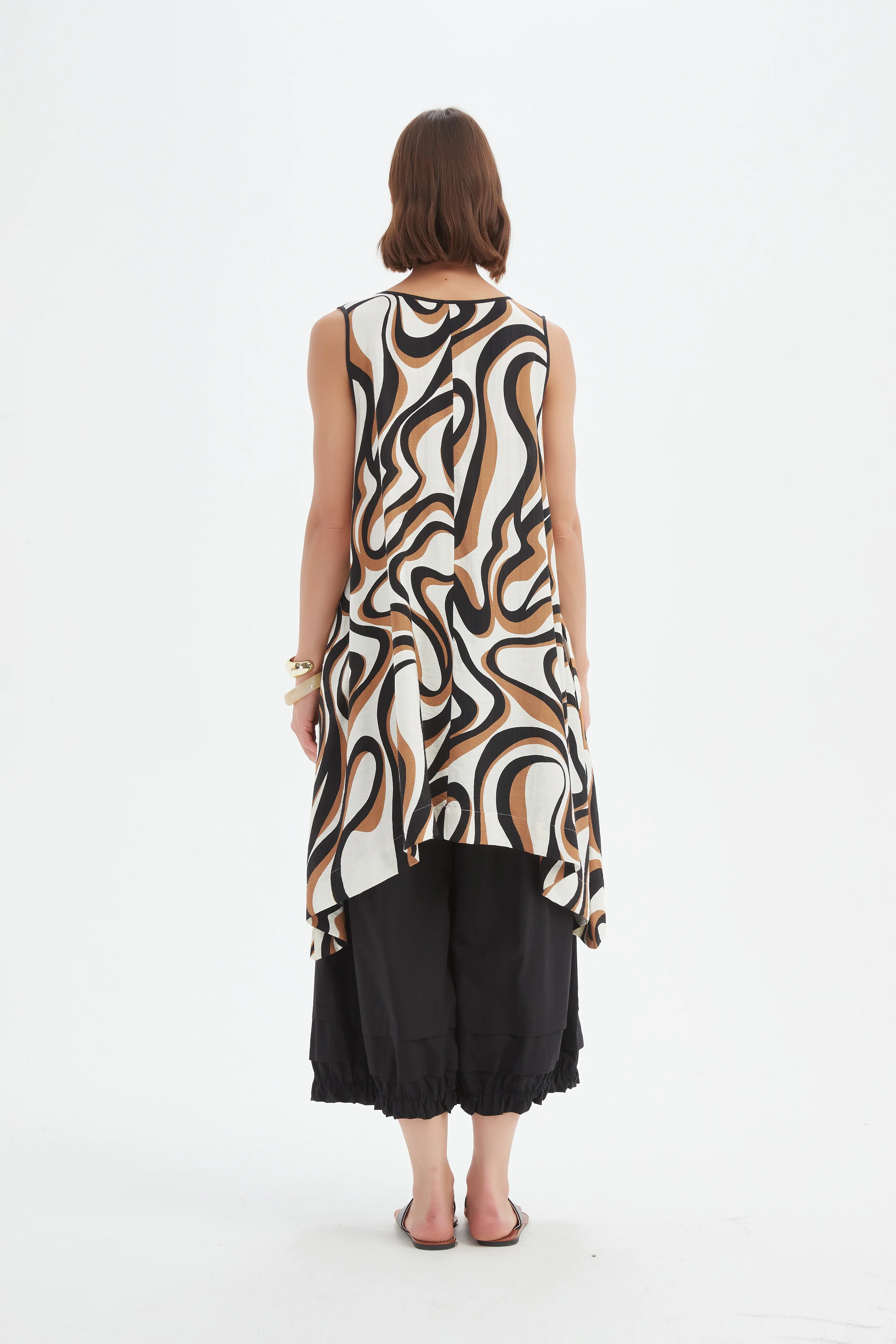 SLEEVELESS SWING PRINT TOP - Image 5