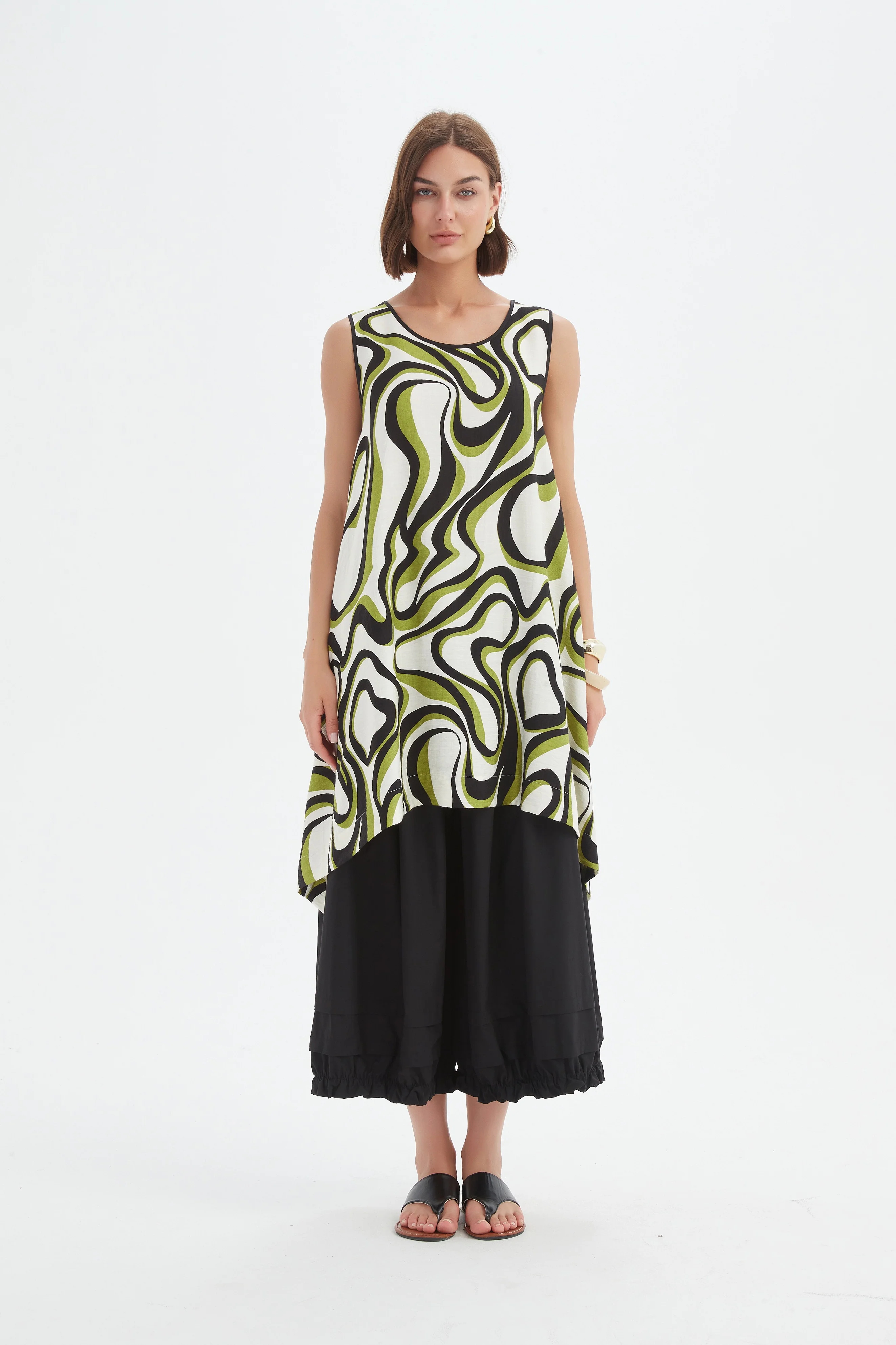 SLEEVELESS SWING PRINT TOP - Image 9