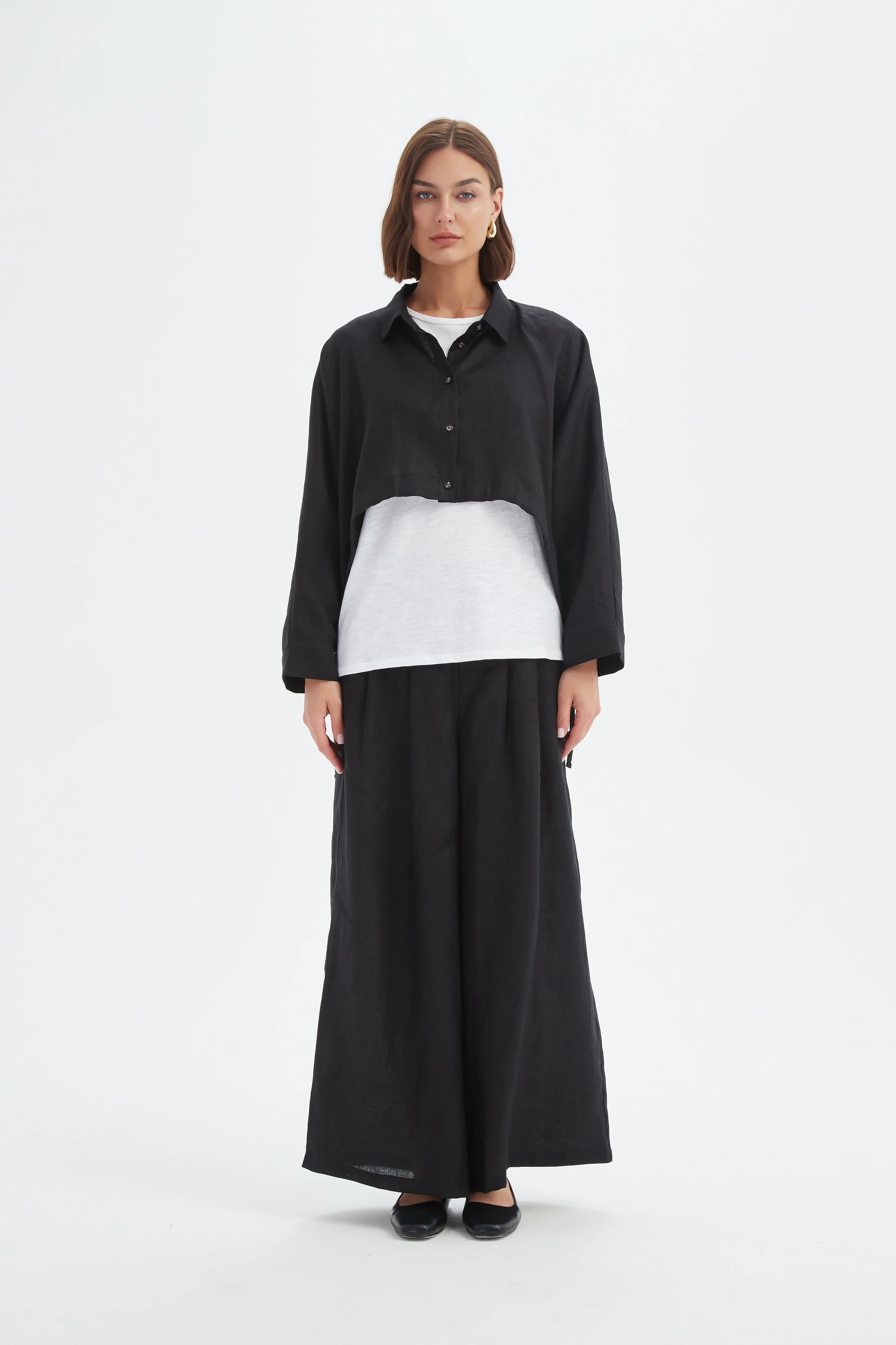 WIDE CROP OVERSHIRT - Image 11