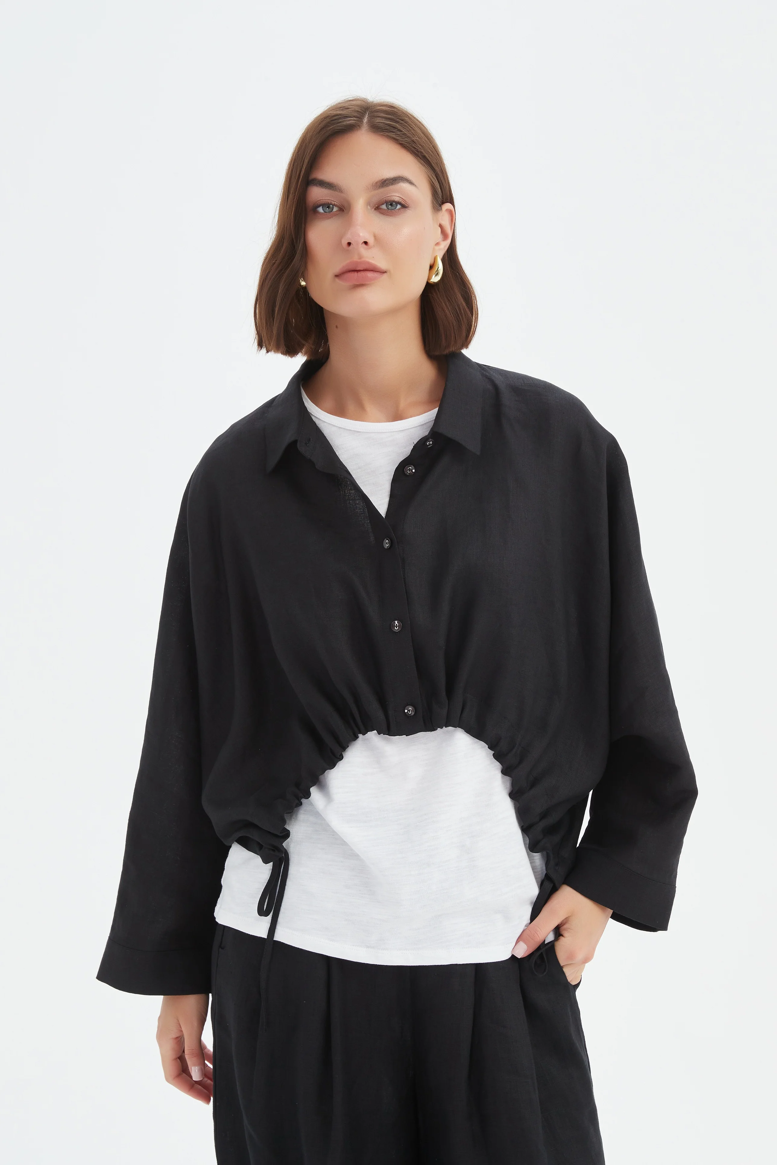 WIDE CROP OVERSHIRT - Image 9