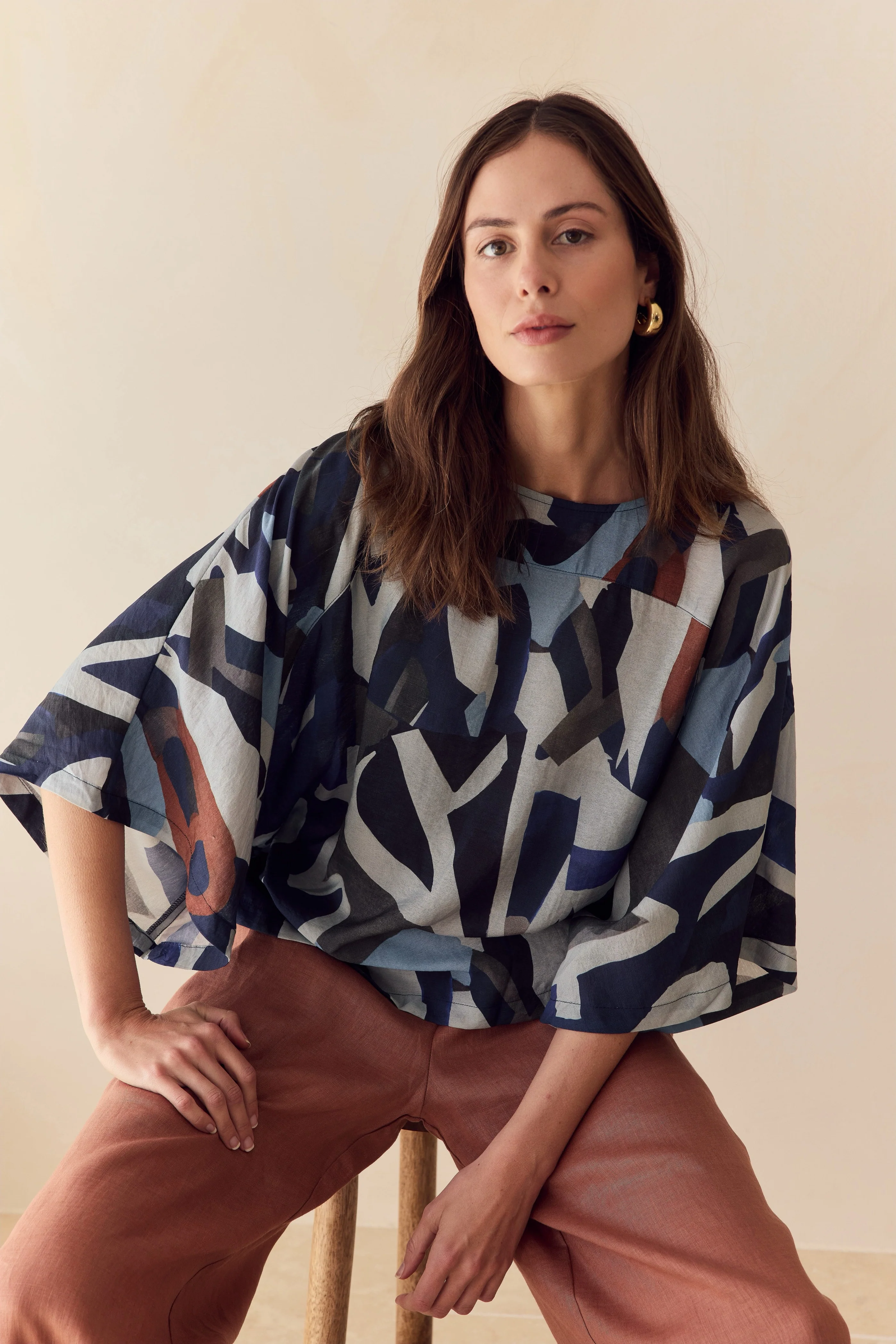 WIDE SLEEVE PRINT TOP - Image 3