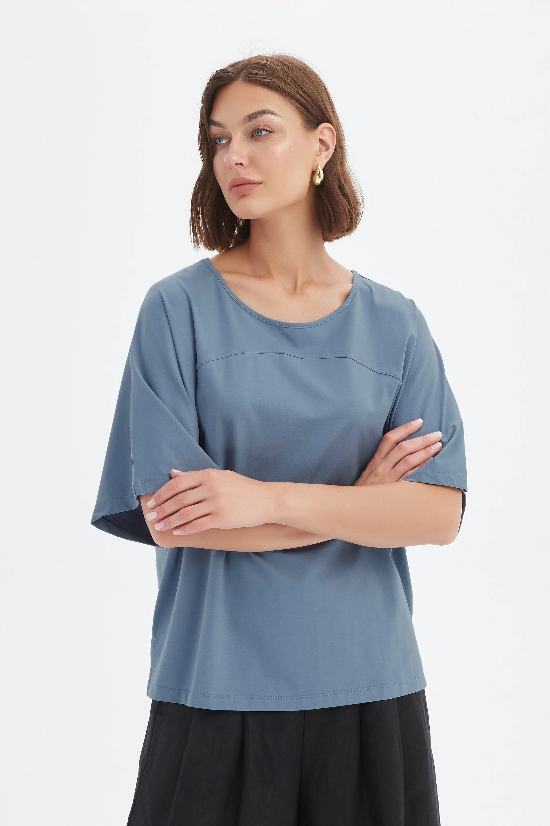 WIDE SLEEVE YOKE TEE - Image 17