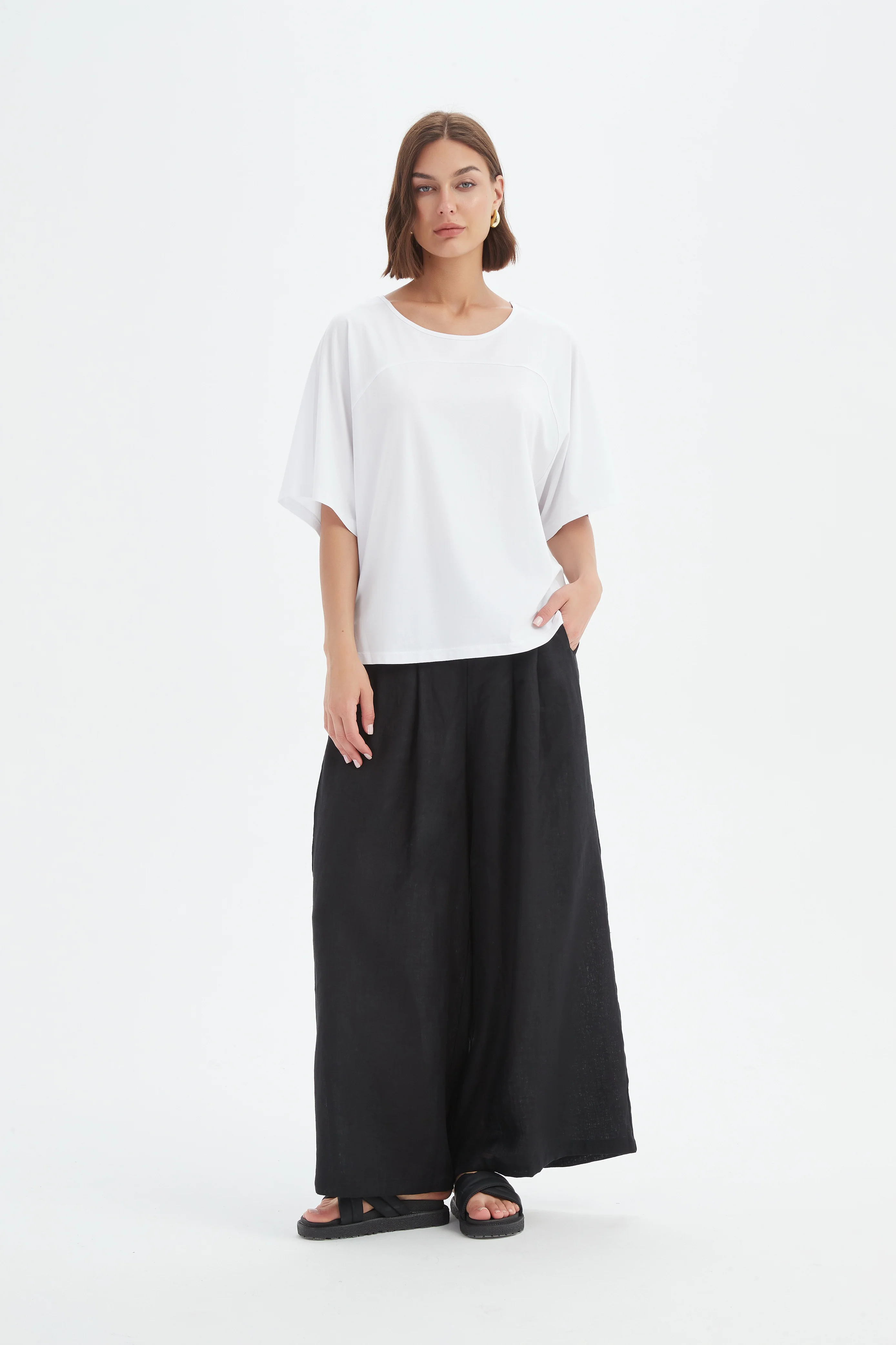 WIDE SLEEVE YOKE TEE - Image 8