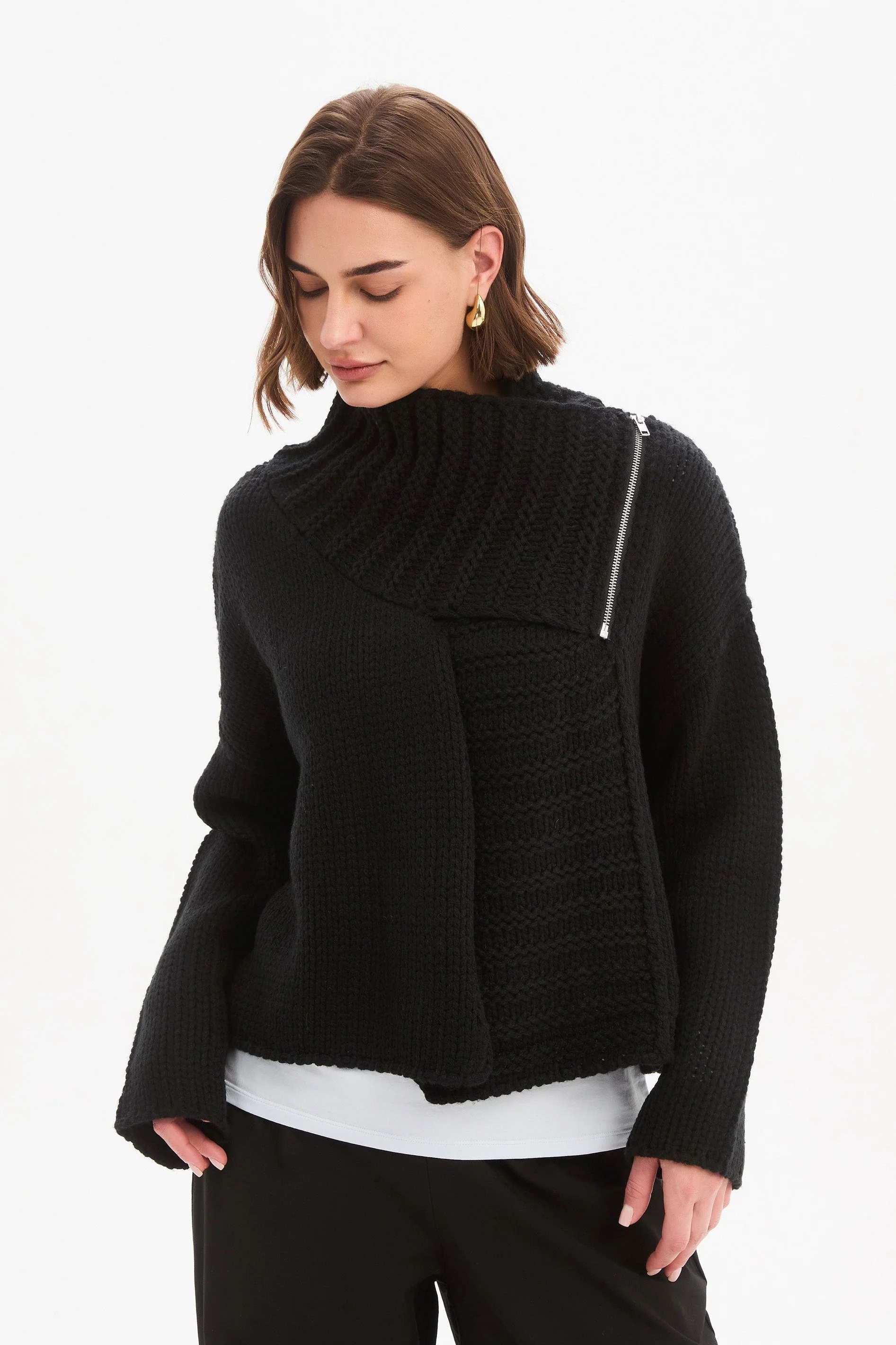 ZIP COLLAR CARDIGAN - Image 3